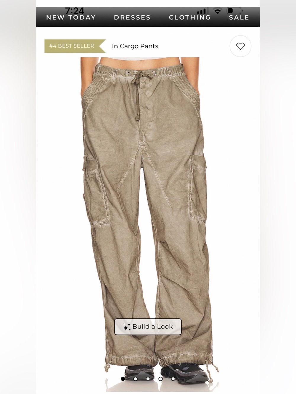 REVOLVE Olive Green Wide-Leg Cargo Pants